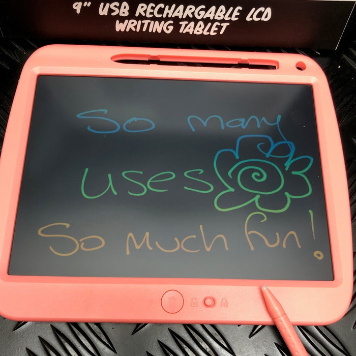 PINK or BLUE  9" LCD Board  -USB Charging