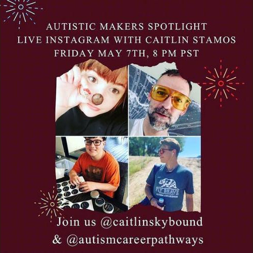 Tune in to hear Kai chat to @caitlinskybound on the Autistic Makers Spotlight Live!!!