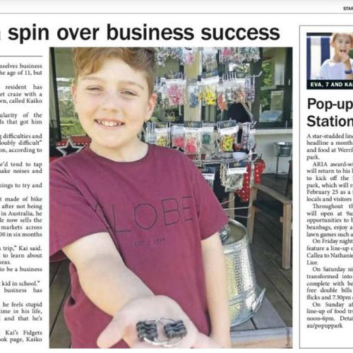 Kai in a spin over business success