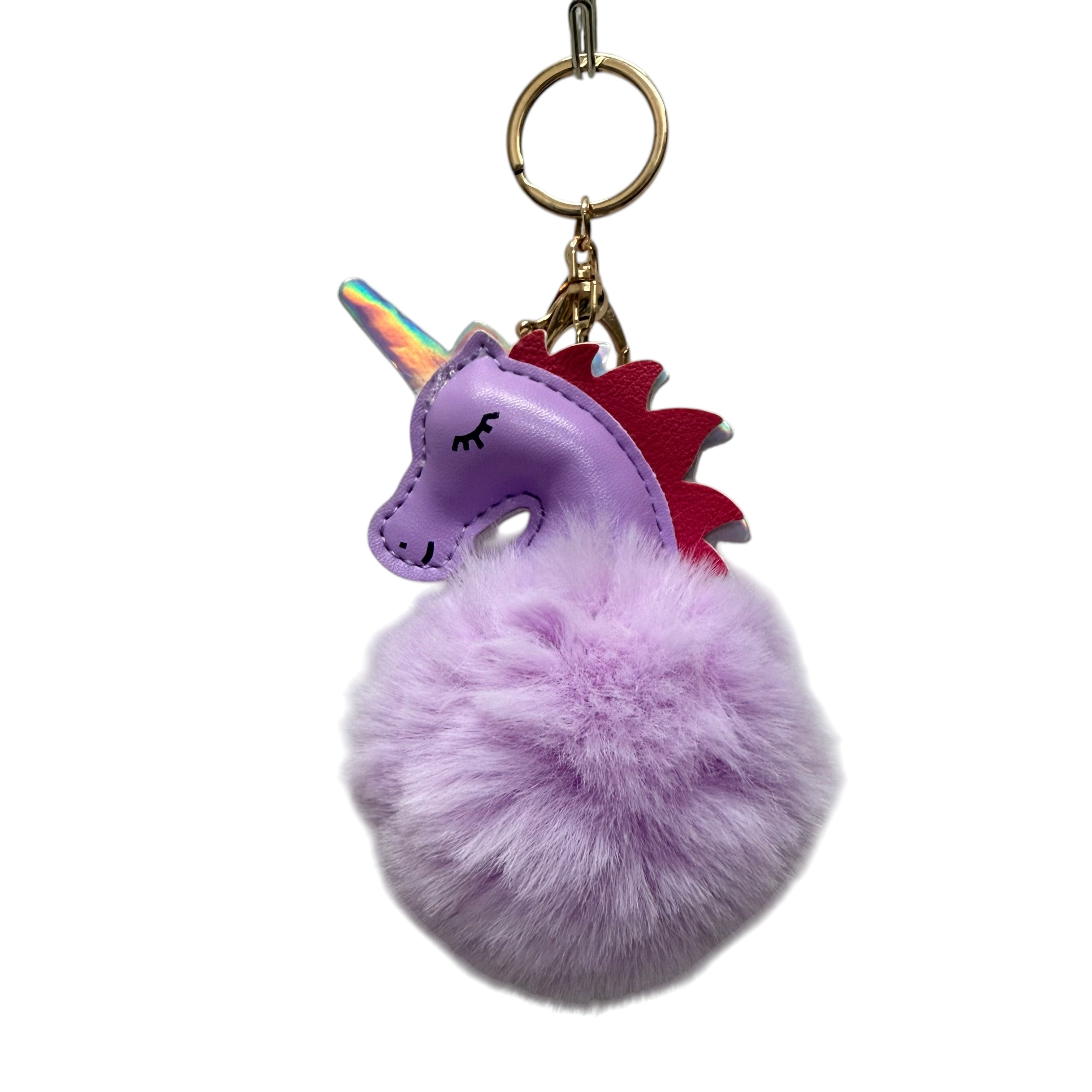Unicorn Fluffy Keyring