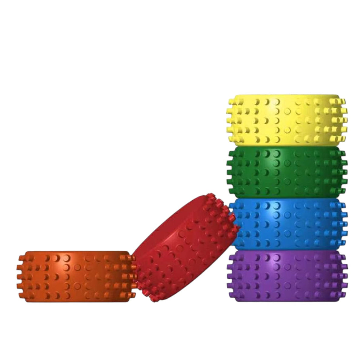 MagStak Node - Textured Magnetic Sensory Set (6 Pieces)