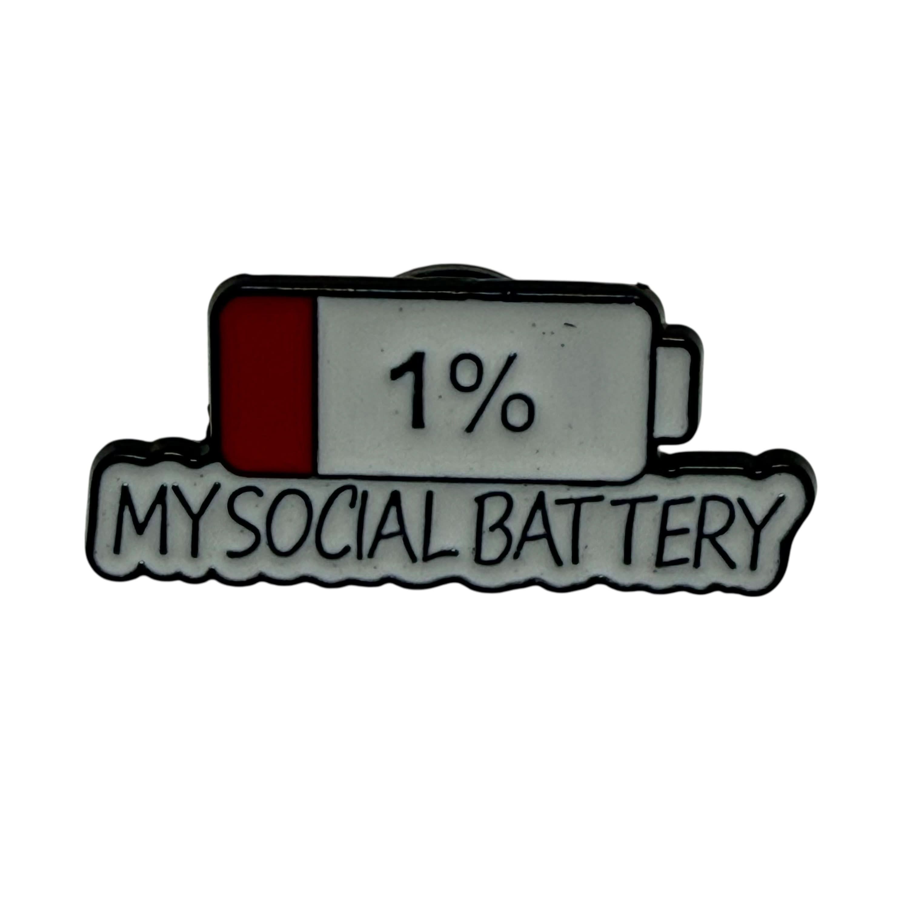 1% Social Battery Small Communication Support Badge