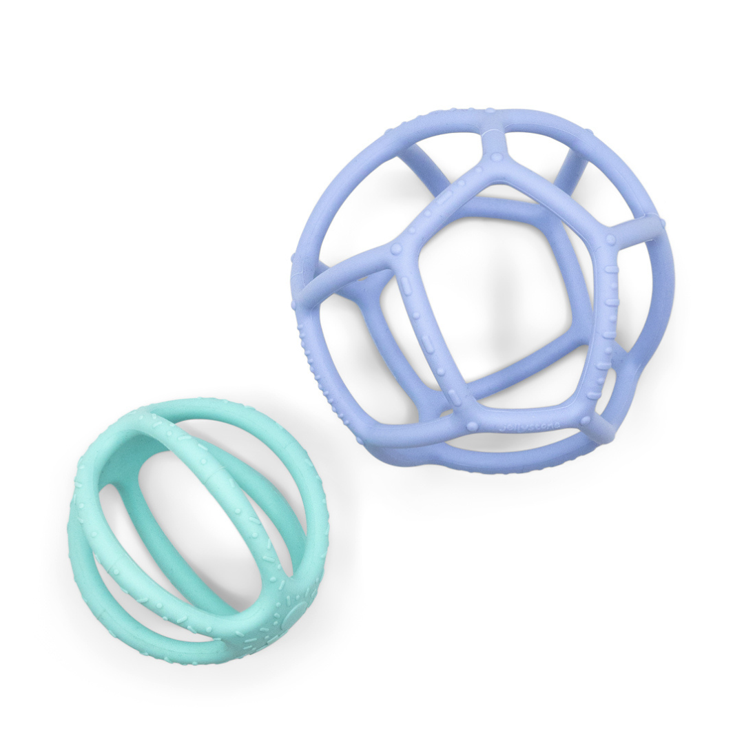 2 PACK SENSORY BALL - Soft Blue & Soft Mint Sensory & Fidget Ball Duo by Jellystone