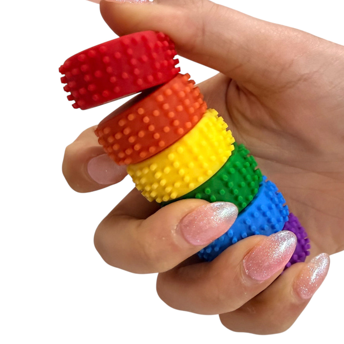 MagStak Node - Textured Magnetic Sensory Set (6 Pieces)