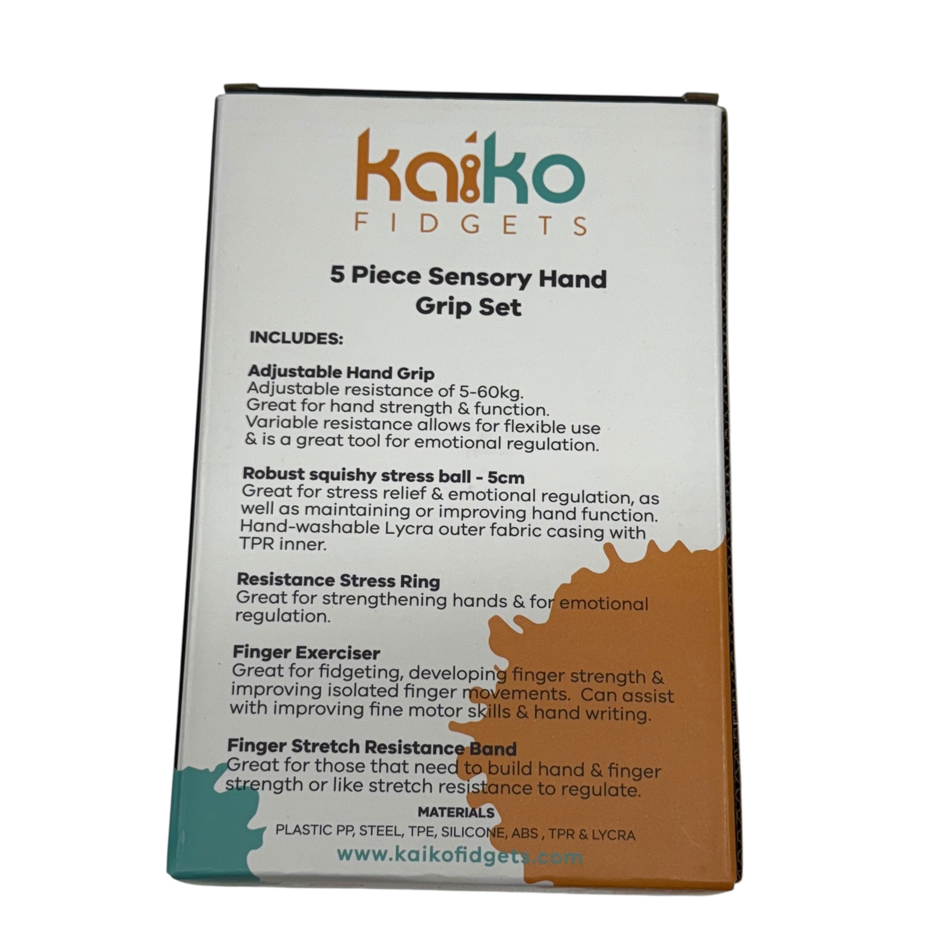 5 Piece Hand Grip Set by Kaiko - for Regulation and Improved Function