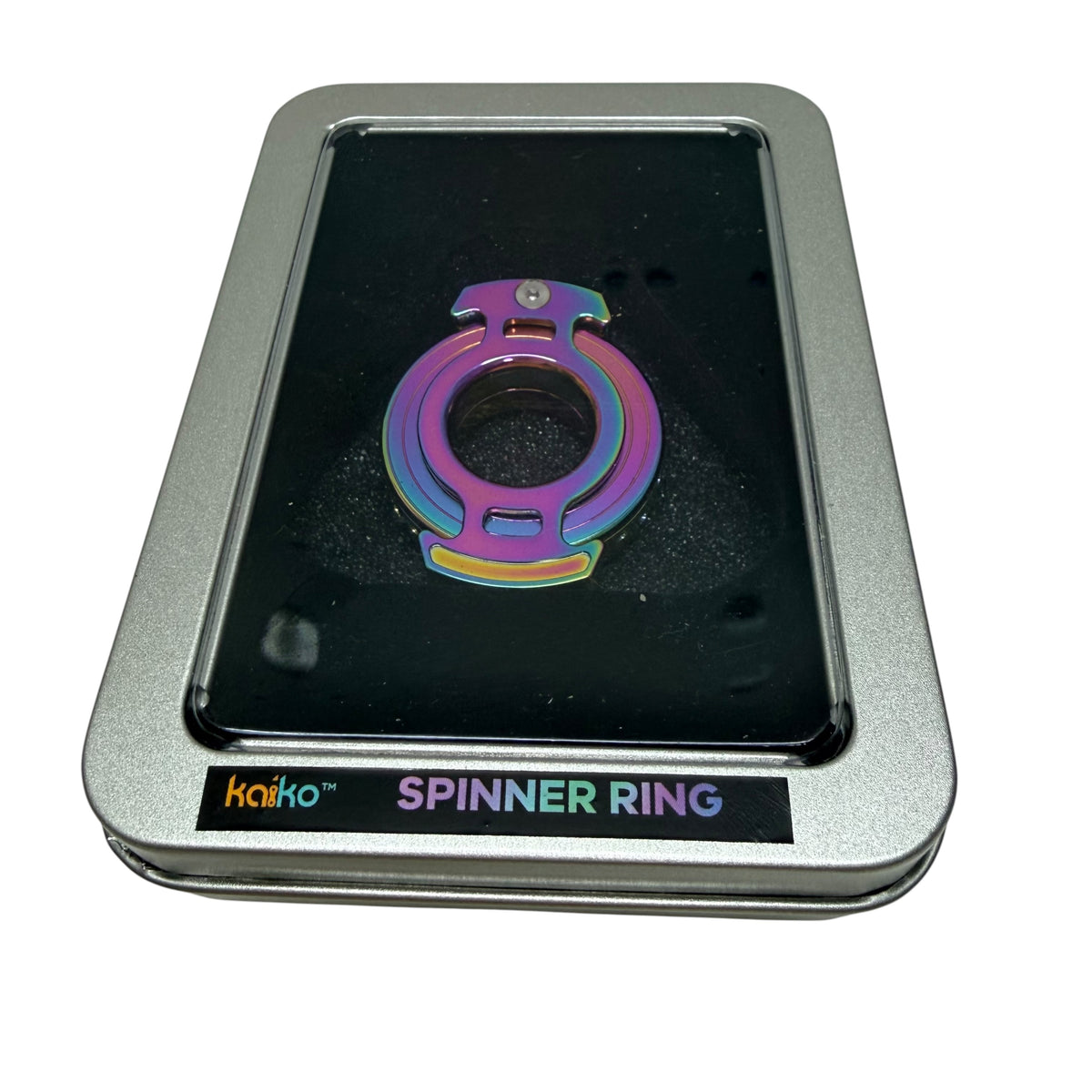 Oil Slick Metal Spinner Ring