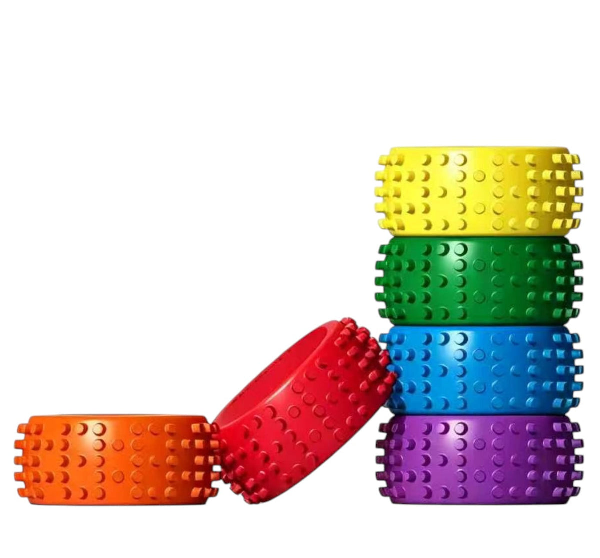 MagStak Node - Textured Magnetic Sensory Set (6 Pieces)