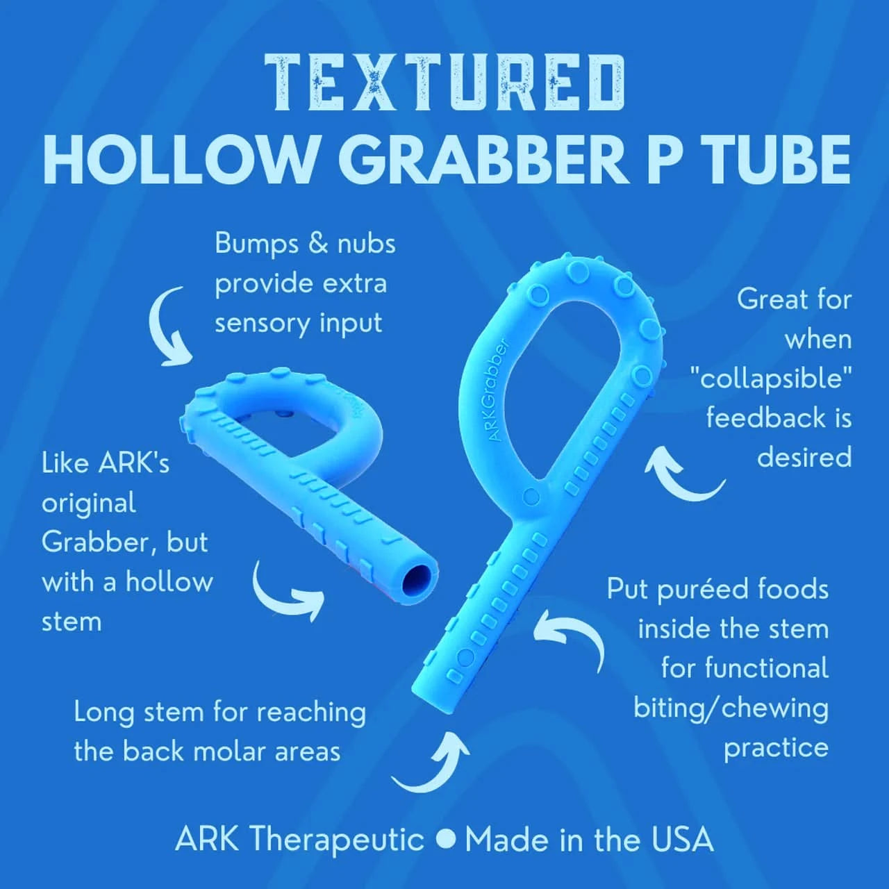 ARK HOLLOW & Textured P Grabber Oral Hand Chew