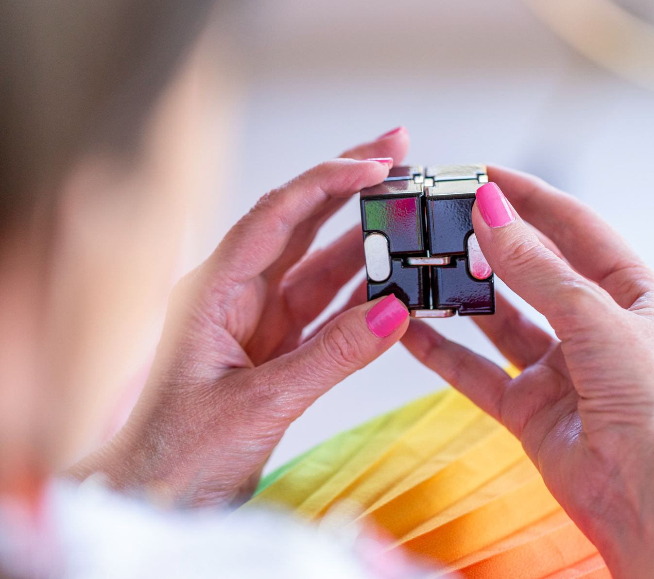 BLACK Metal Infinity Cube Fidget