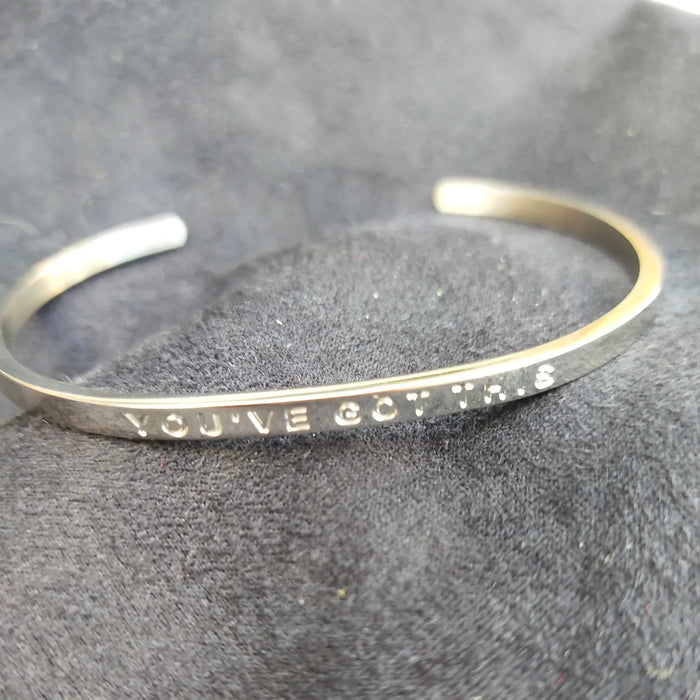 'You've Got This' - Inspirational Wearable Bangle by Fierce One