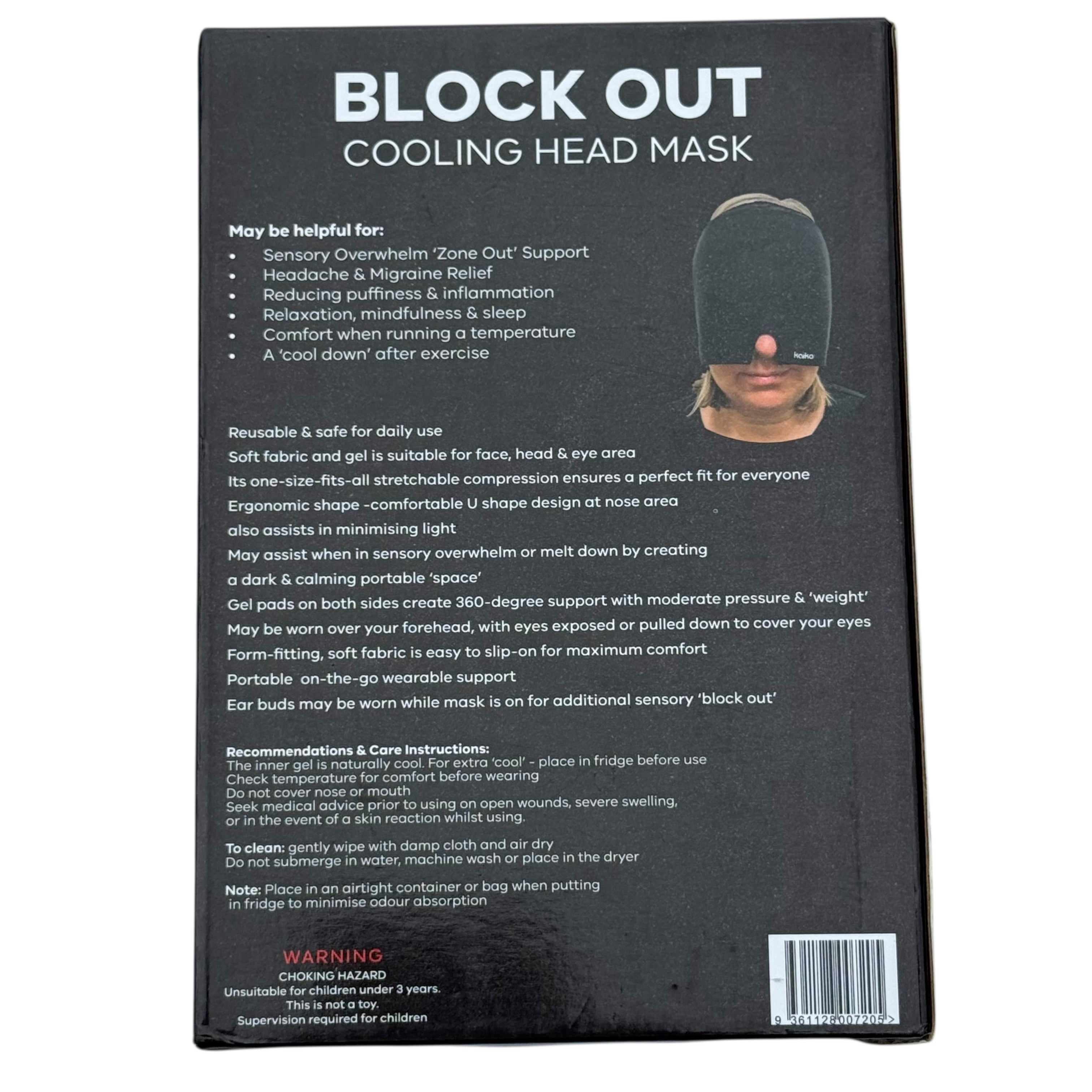 Block Out Cooling Head Mask – a cool ‘hug’ for your head