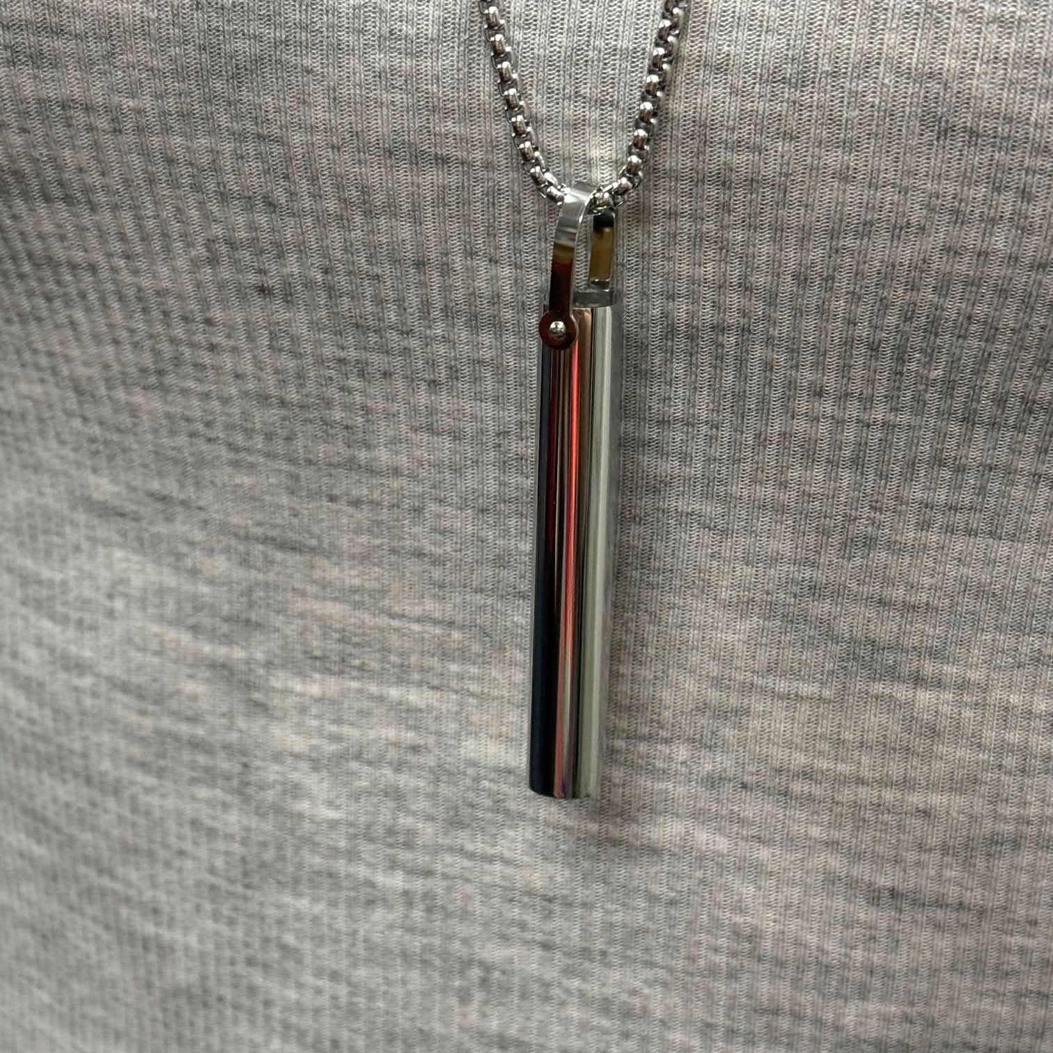 Breath Tool 304 grade Stainless Steel - Mindful Breathing Unisex Necklace