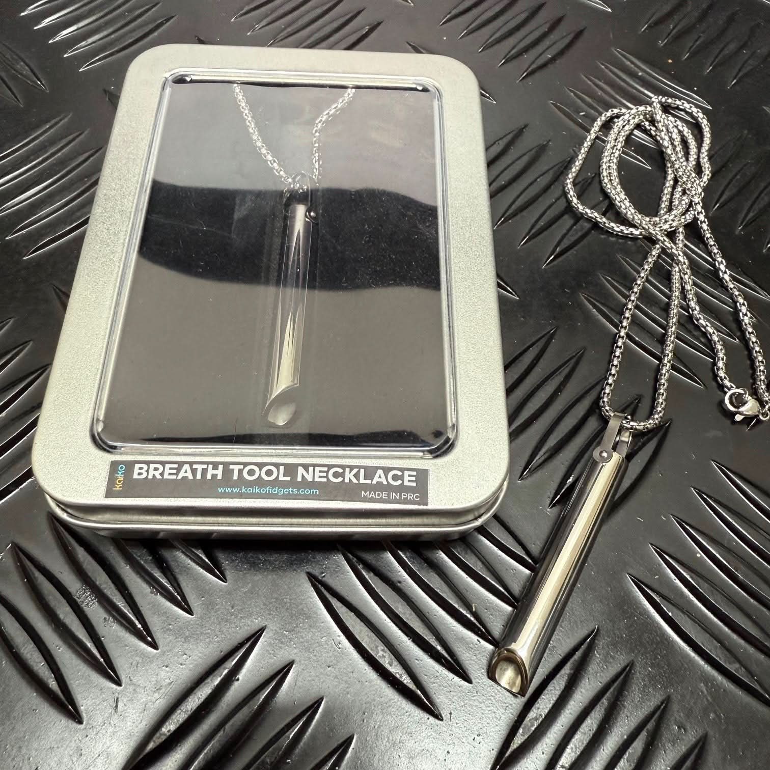 Breath Tool 304 grade Stainless Steel - Mindful Breathing Unisex Necklace