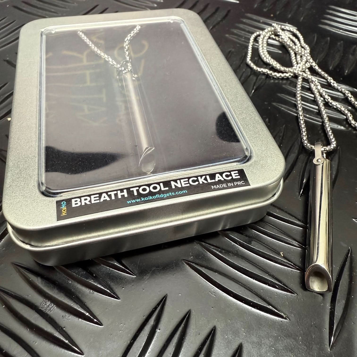 Breath Tool 304 grade Stainless Steel - Mindful Breathing Unisex Necklace