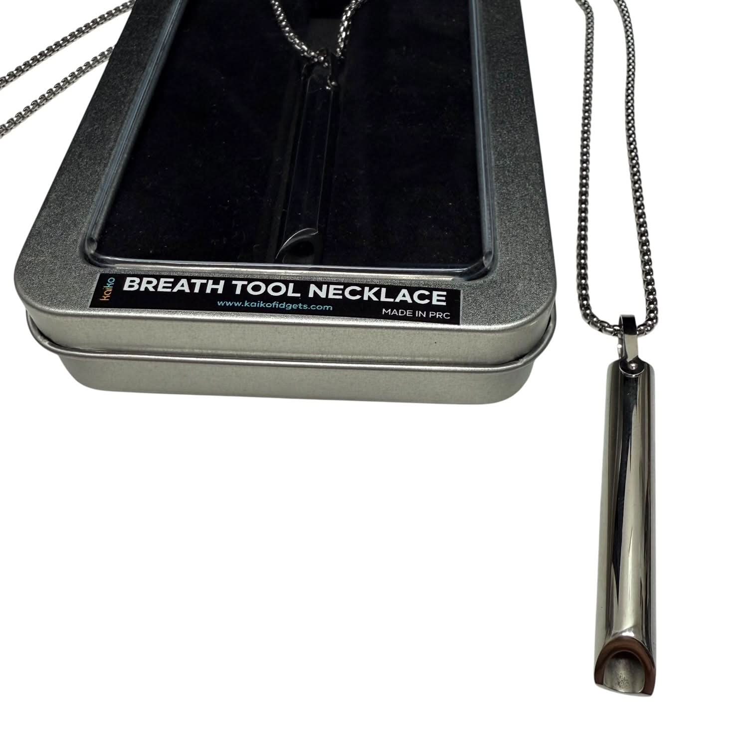 Breath Tool 304 grade Stainless Steel - Mindful Breathing Unisex Necklace