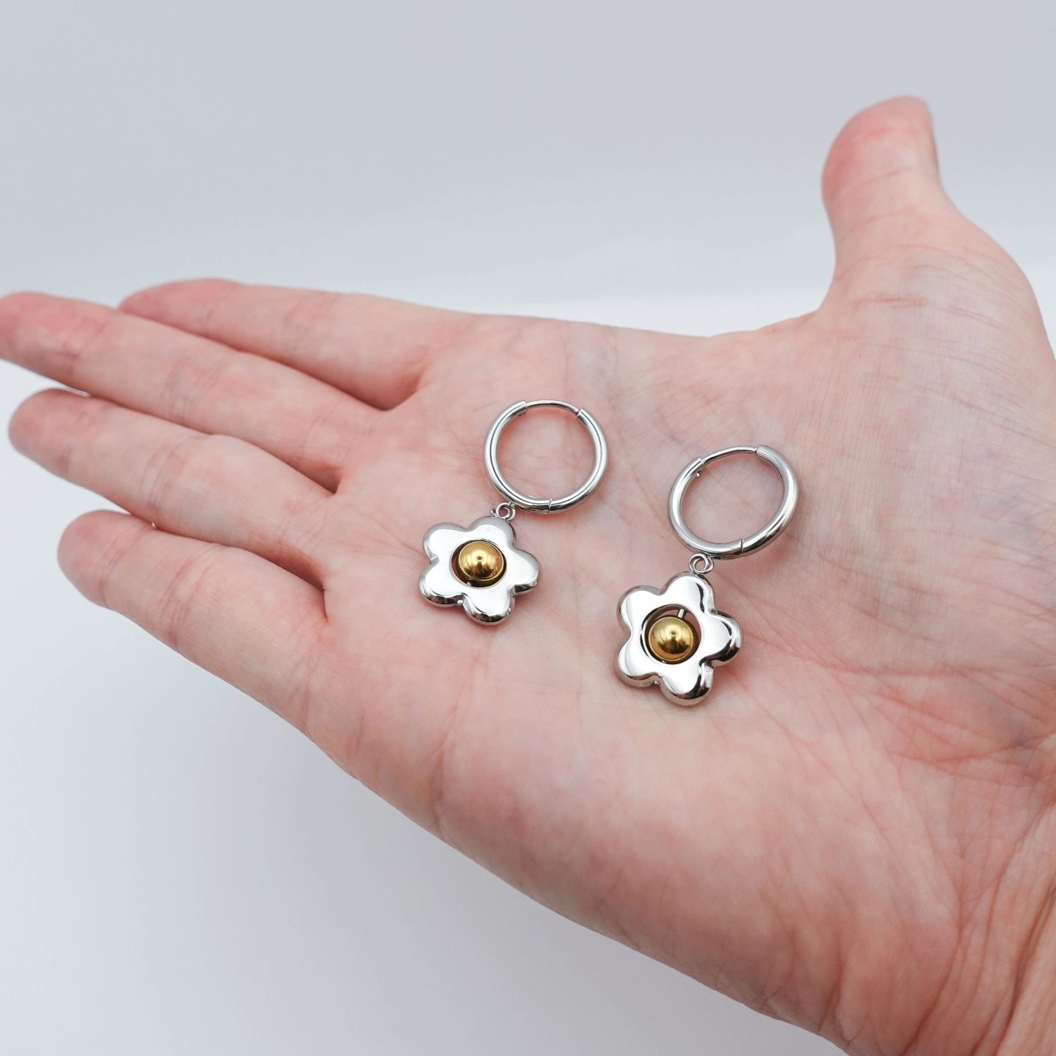 Flower Spinner Fidget Earrings by Fidge