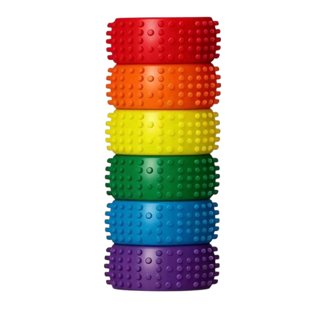 MagStak Node - Textured Magnetic Sensory Set (6 Pieces)