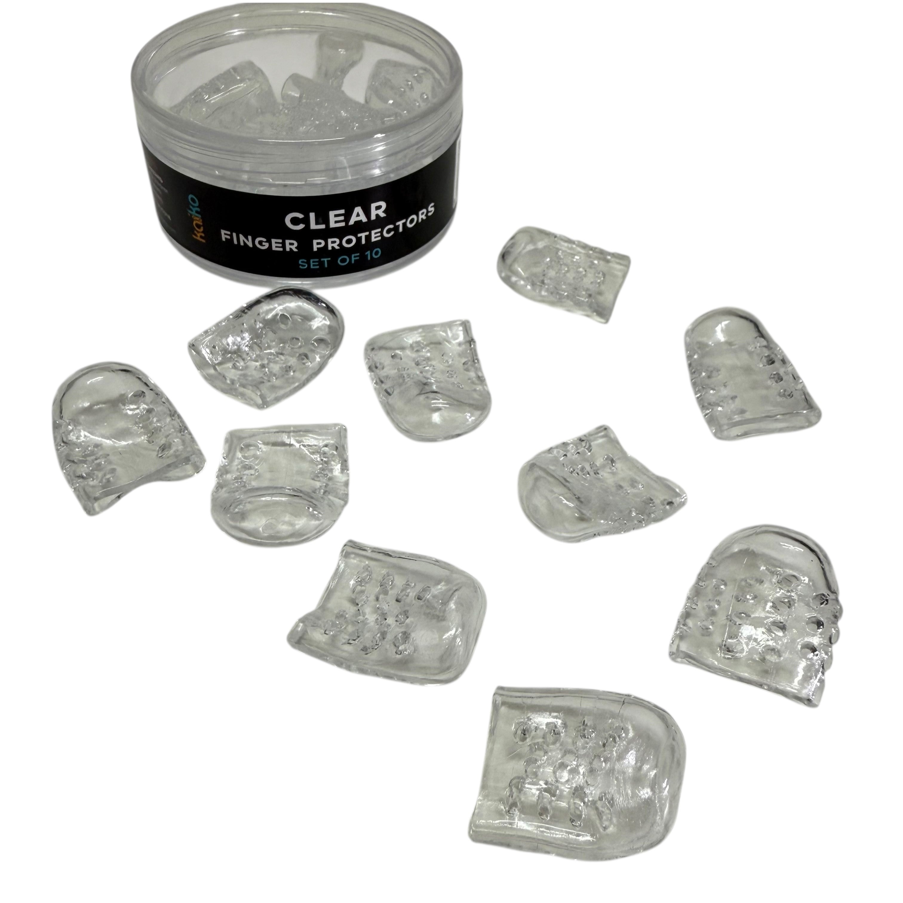 Clear Finger Protectors : Set of 10 – Finger or Toe Protectors and Picking Supports