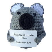 Underestimate me... that will be fun! Koala Mini Hand Crochet Plush Support