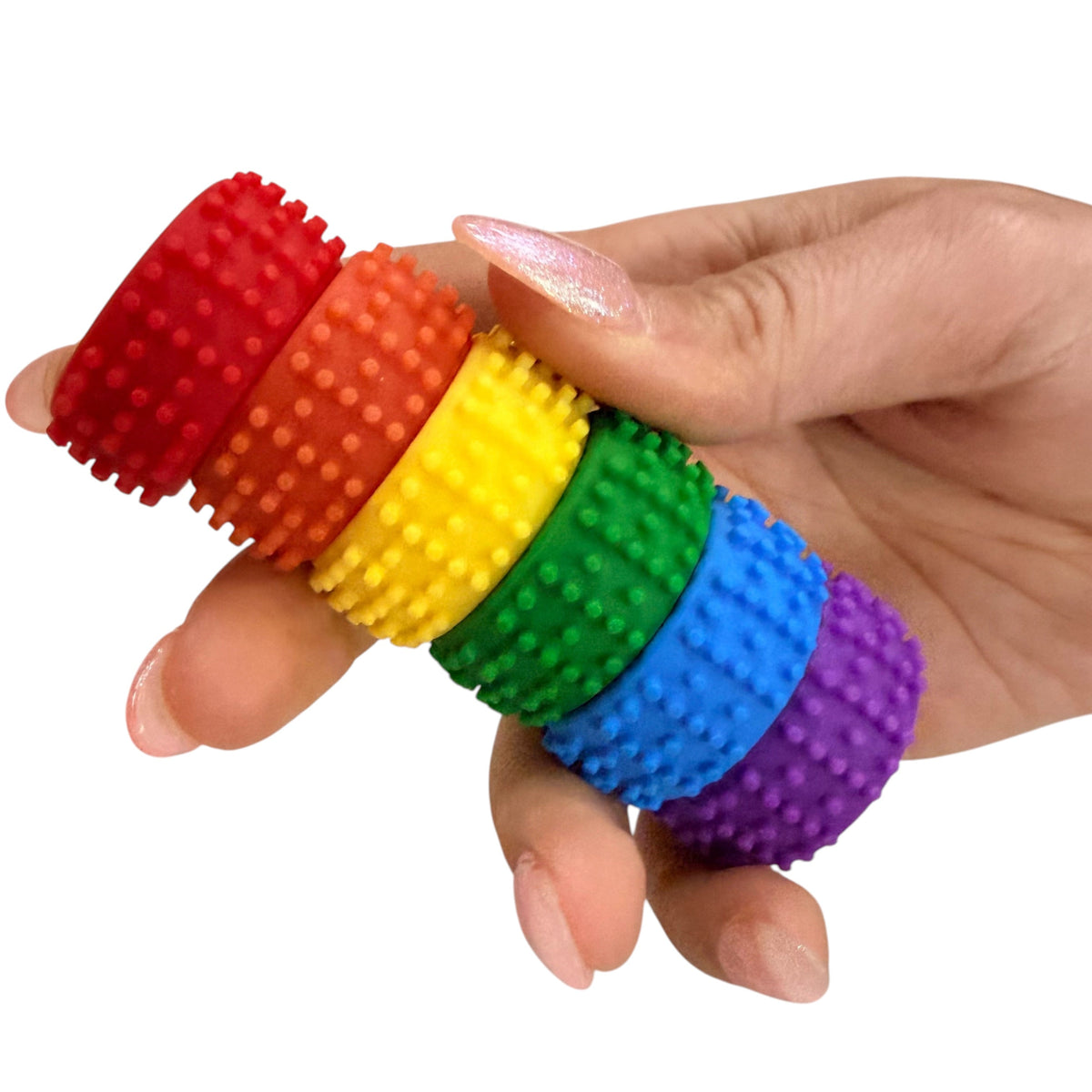 MagStak Node - Textured Magnetic Sensory Set (6 Pieces)
