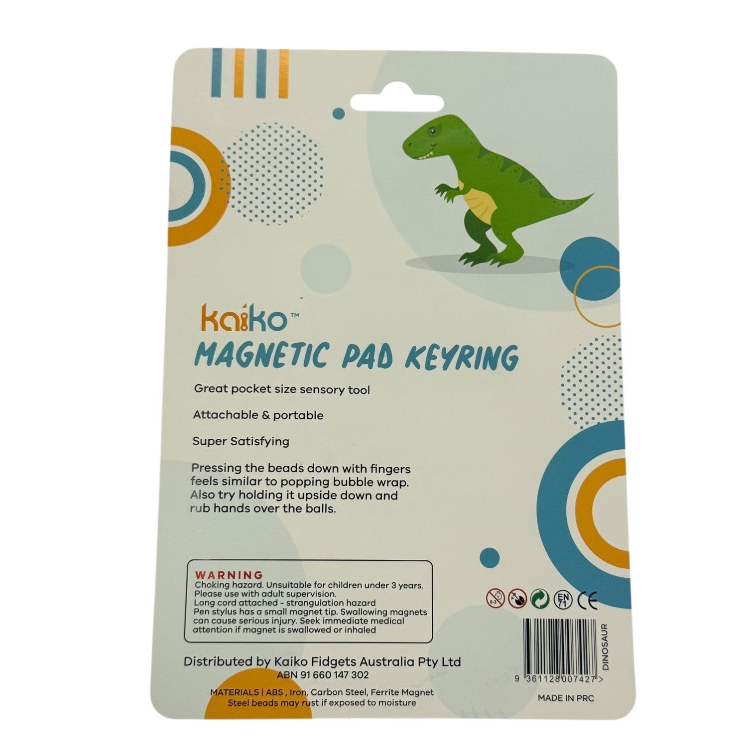Dinosaur Magnetic Pad Keyring