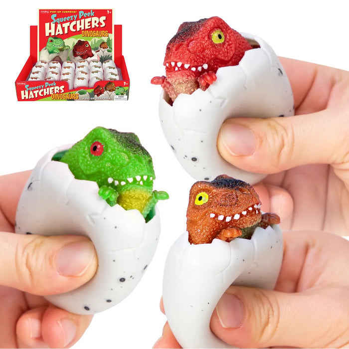 DINOSAURS Squeezy Peek Hatchers Collectables