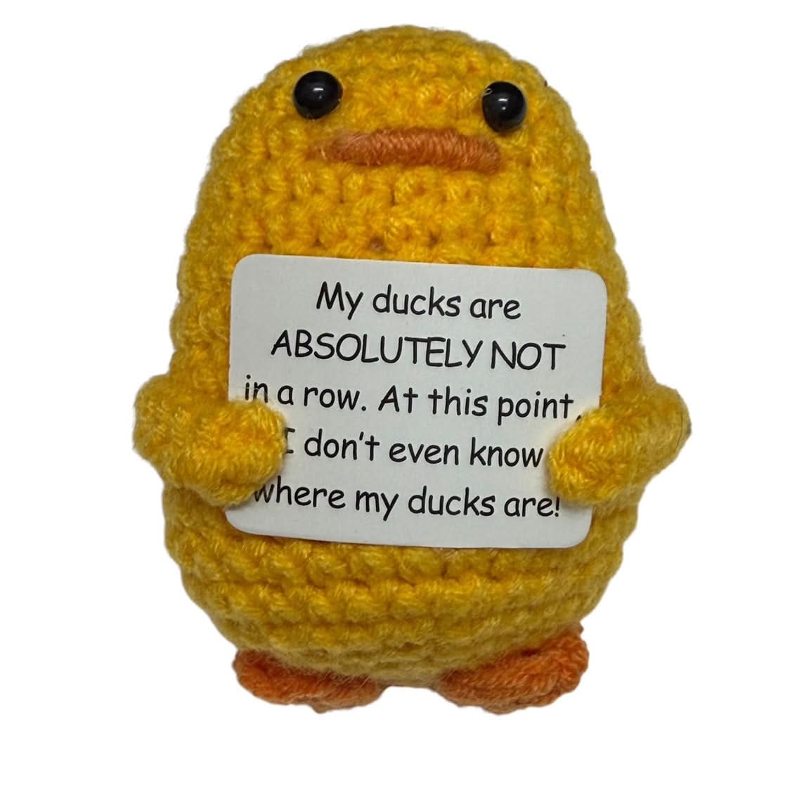 Ducks NOT In A Row - Mini Hand Crochet Plush Support