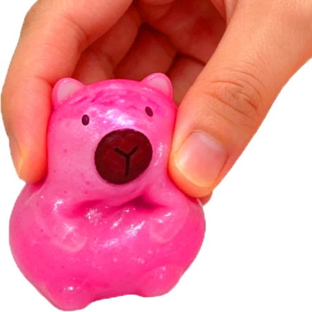 Pink Epic Squish Sugar Cap squeezed between fingers