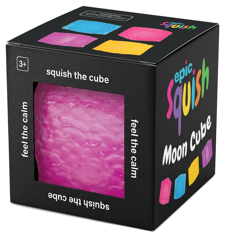 Epic Squish Moon Cube retail packaging