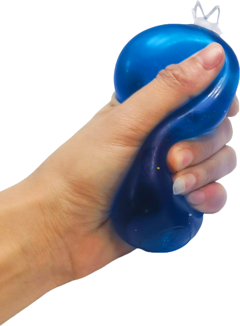 Epic Squish Berrielicious blueberry squeezed in hand