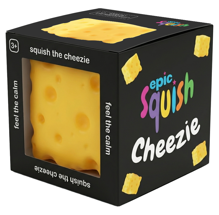 Epic Squish Cheezie retail packaging