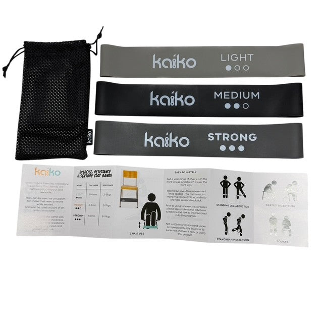 Exercise & Sensory Foot Chair Band Set - 3 Resistance Levels