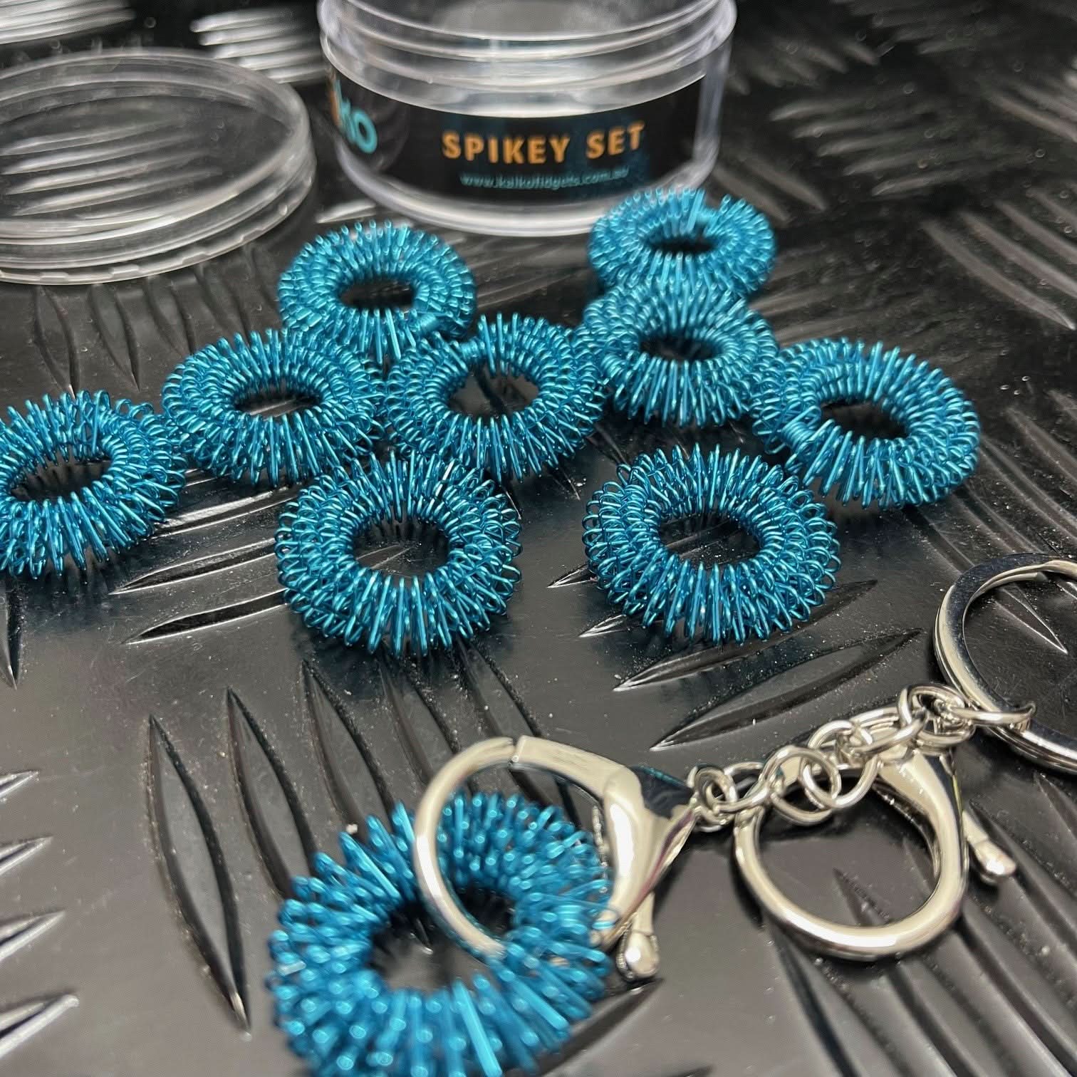 Finger Spikey Set of 10 - includes Fidget Keyring