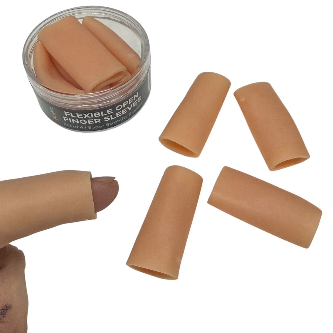 Flexible Open Finger Sleeves : Set of 5 – Finger Protectors & Picking Support