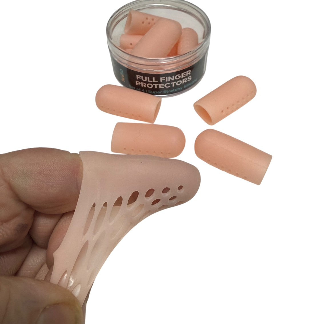 Full Finger Protectors : Set of 5 – Super Stretchy Finger Protectors & Picking Support