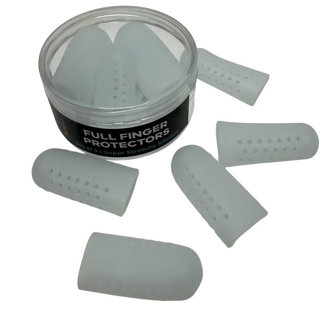 Full Finger Protectors : Set of 5 – Super Stretchy Finger Protectors & Picking Support