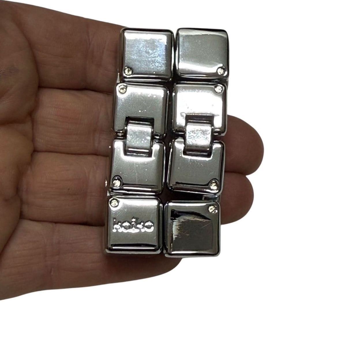 Infinity Silver Cube Gloss Silver MINI Infinity Cube in Window Tin - 151 grams – Kaiko ...
