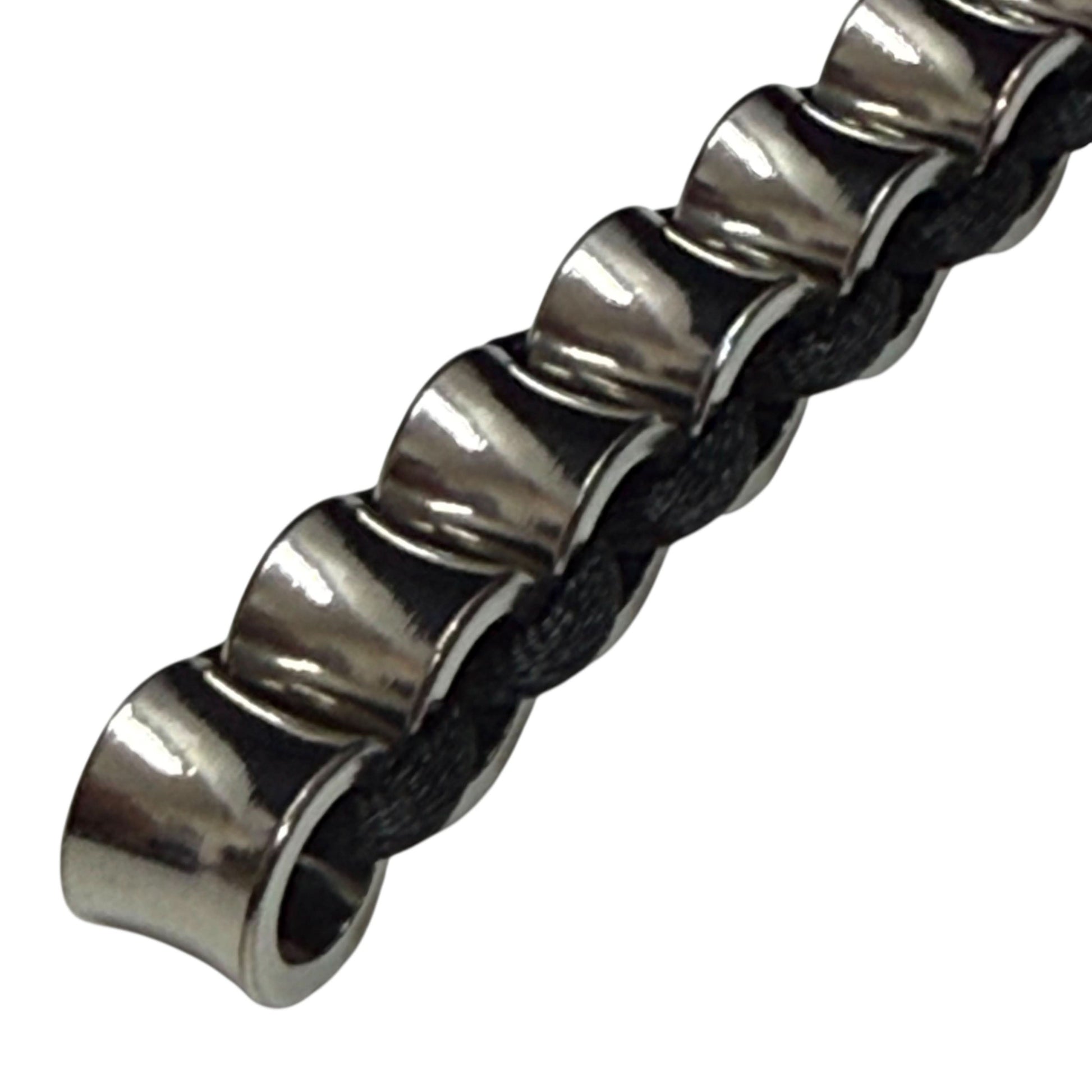 Silver concave stainless-steel beads by Kaiko