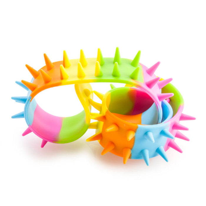 Rainbow Spiky Snap Bracelet - picking sensory support