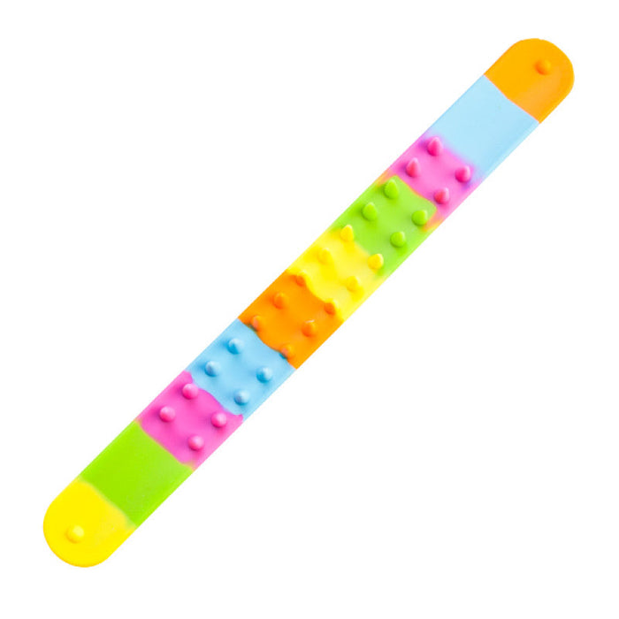 Rainbow Spiky Snap Bracelet - picking sensory support