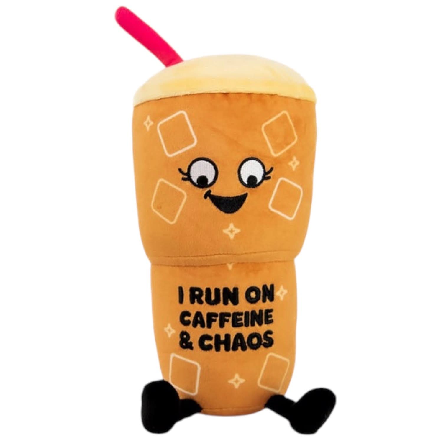"I Run On Caffeine & Chaos" Plush Support