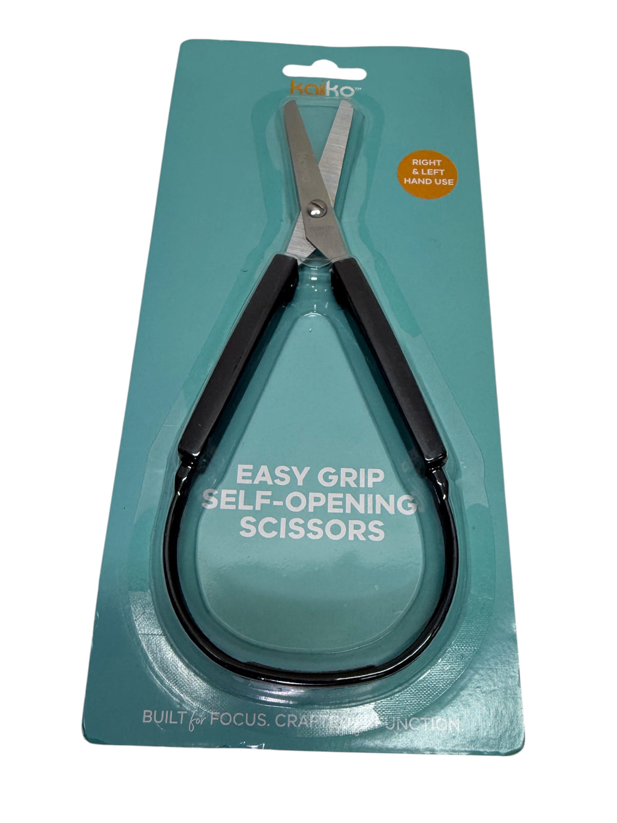 Easy Grip Self-Opening Black Scissors
