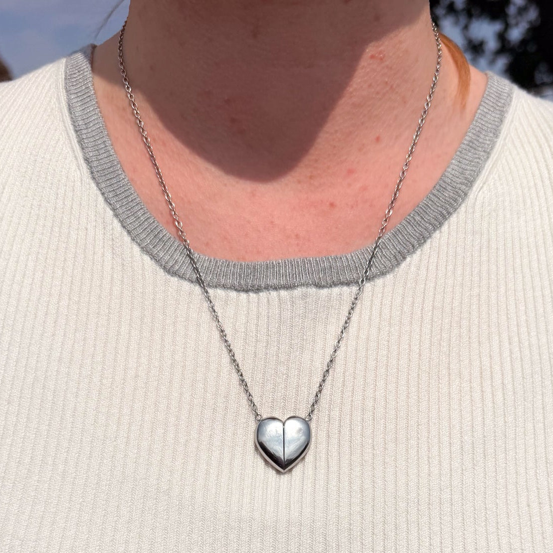 Heart Magnet Fidget Necklace  by Fidge