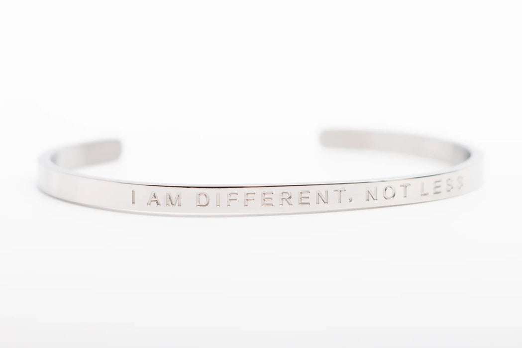 'I'm Different not Less' - Inspirational Wearable bangle by Fierce One