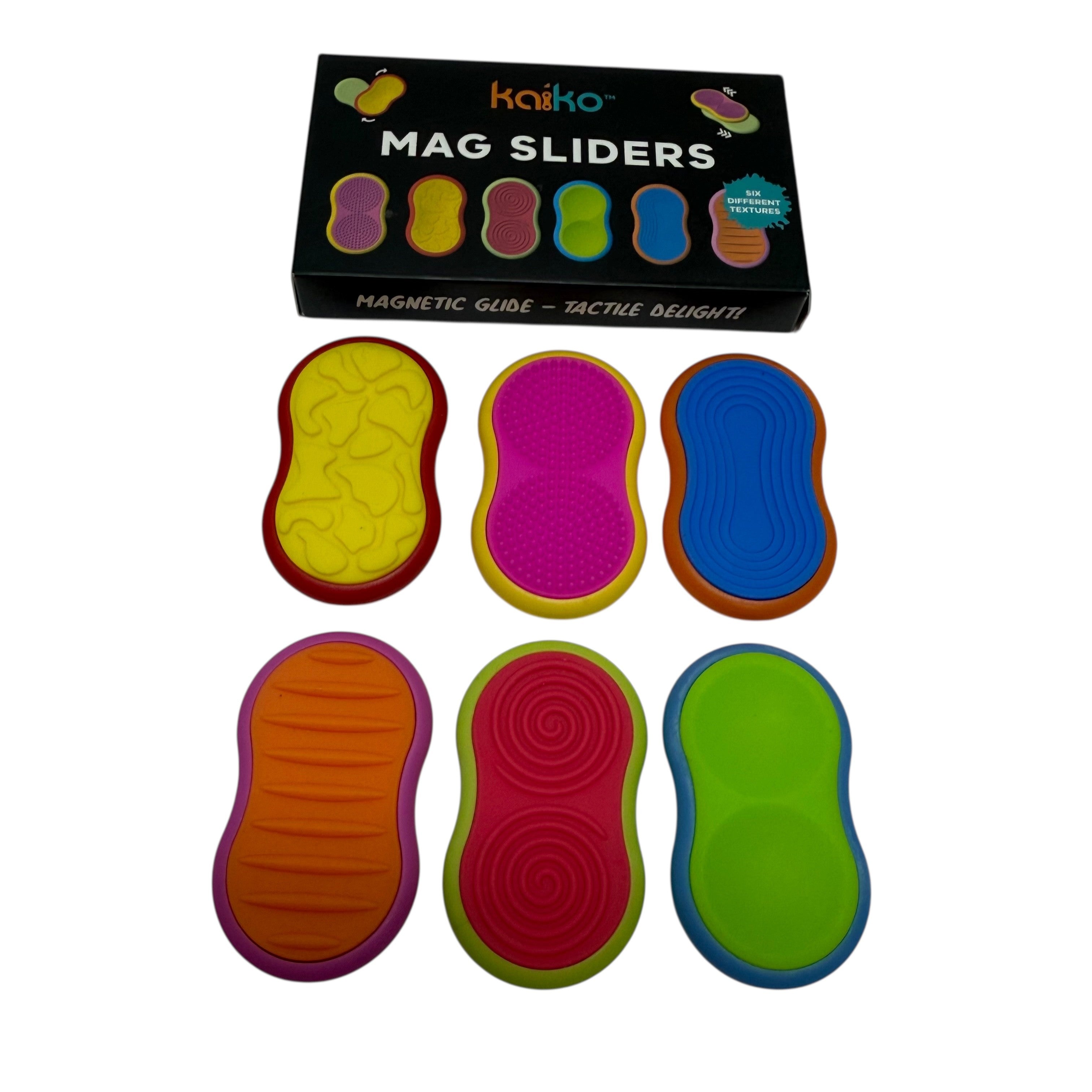 Mag Sliders - Six Interchangeable Magnetic Textured Pad Fidgets