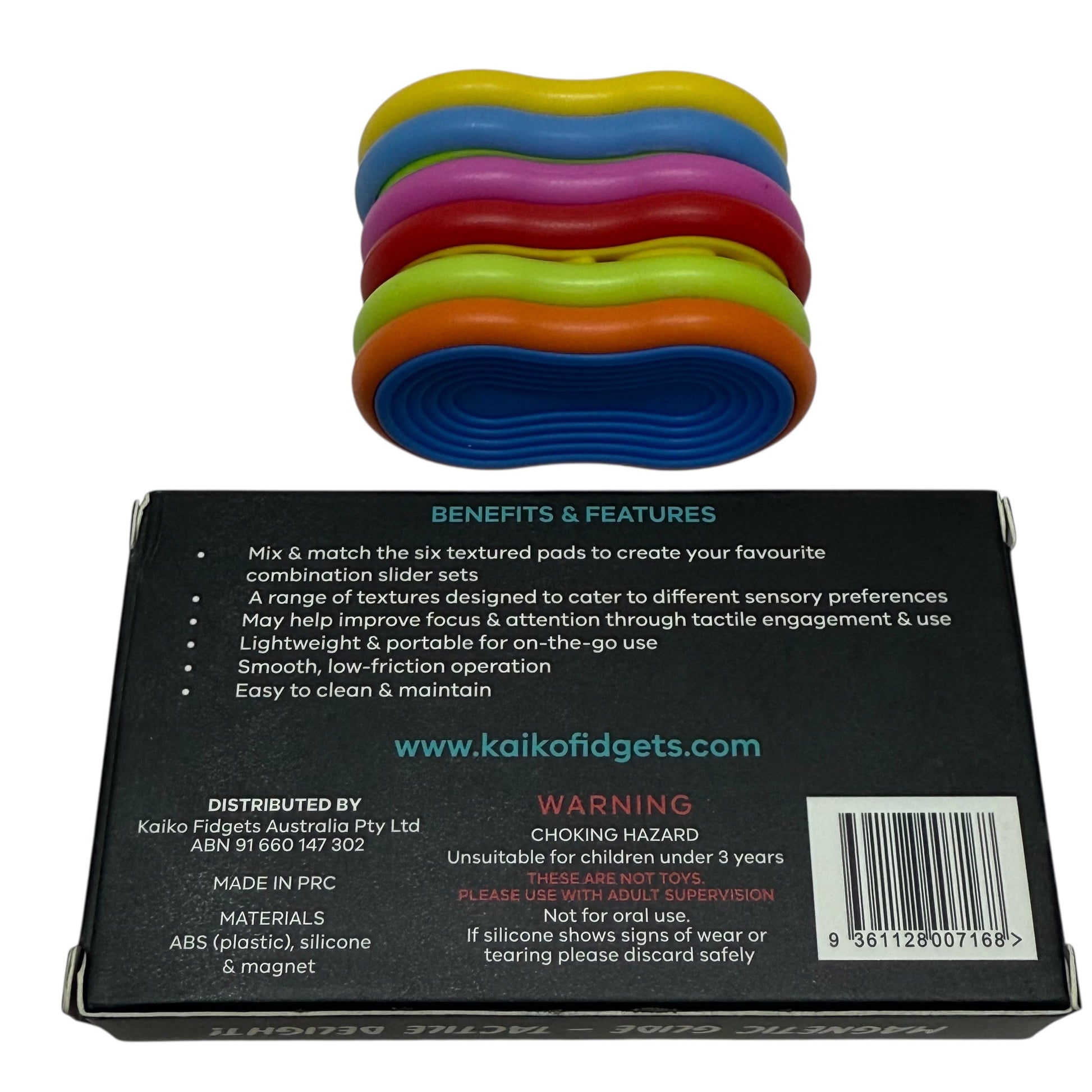 Mag Sliders - Six Interchangeable Magnetic Textured Pad Fidgets