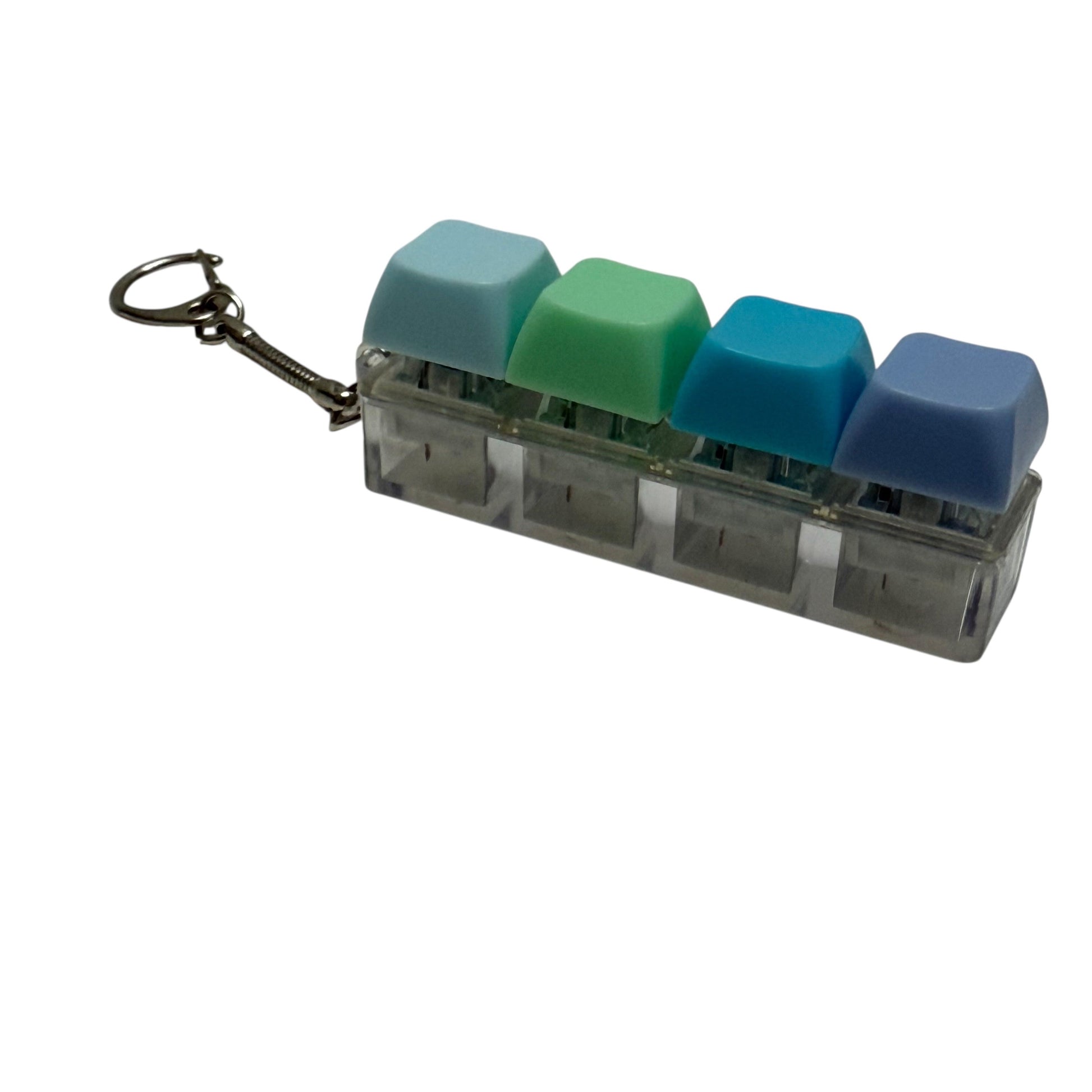 Keyboard Click Fidget on Metal Keychain