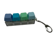 Keyboard Click Fidget on Metal Keychain