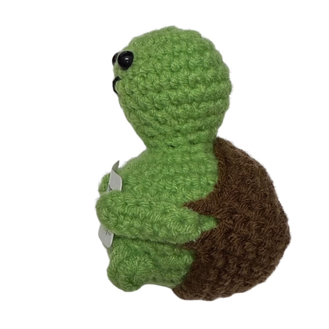 Low Social Battery Turtle - Mini Hand Crochet Plush Support