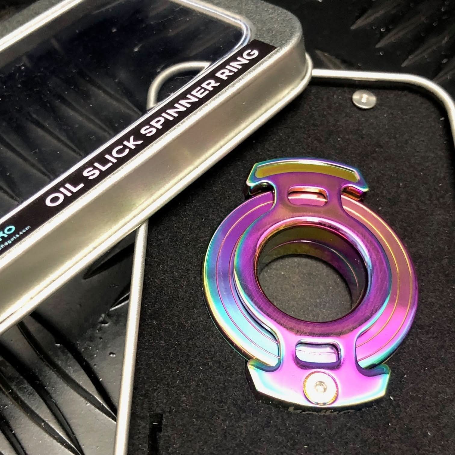 Metal Spinner Ring Oil Slick 75g